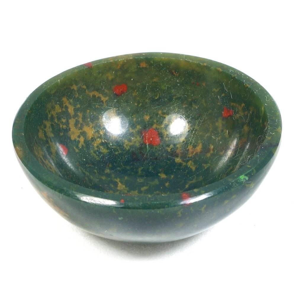 Natural Blood Stone Gemstone Crystal Bowl - Grade: A+