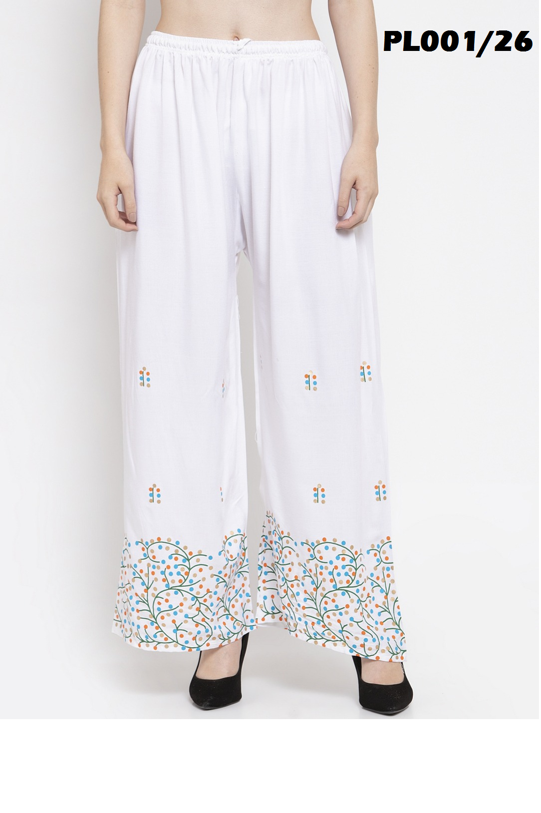 Polka Dot Printed Palazzo - Cotton Blend, Sizes [S, M, L, Xl] | Casual Wear, Washable Fabric, Elegant Design