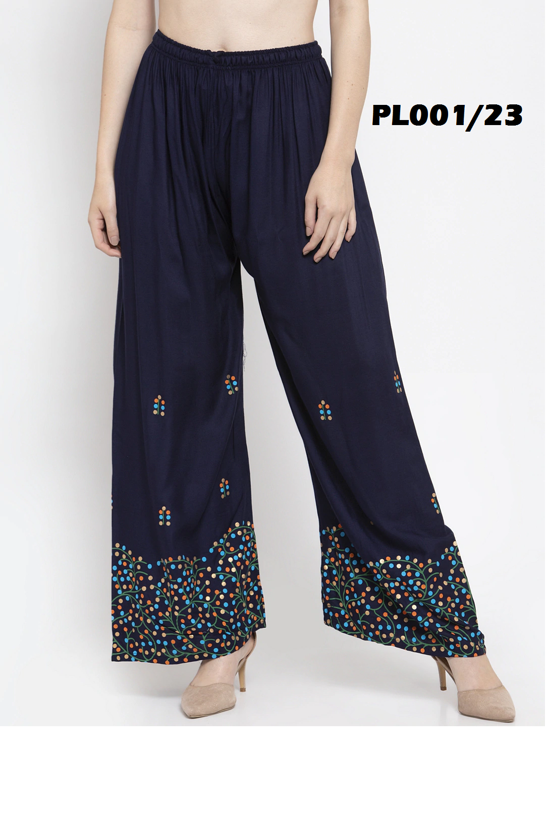 Polka Dot Printed Palazzo - Cotton Blend, Sizes [S, M, L, Xl] | Casual Wear, Washable Fabric, Elegant Design