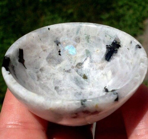 प्राकृतिक मून स्टोन जेमस्टोन क्रिस्टल बाउल ग्रेड: A+