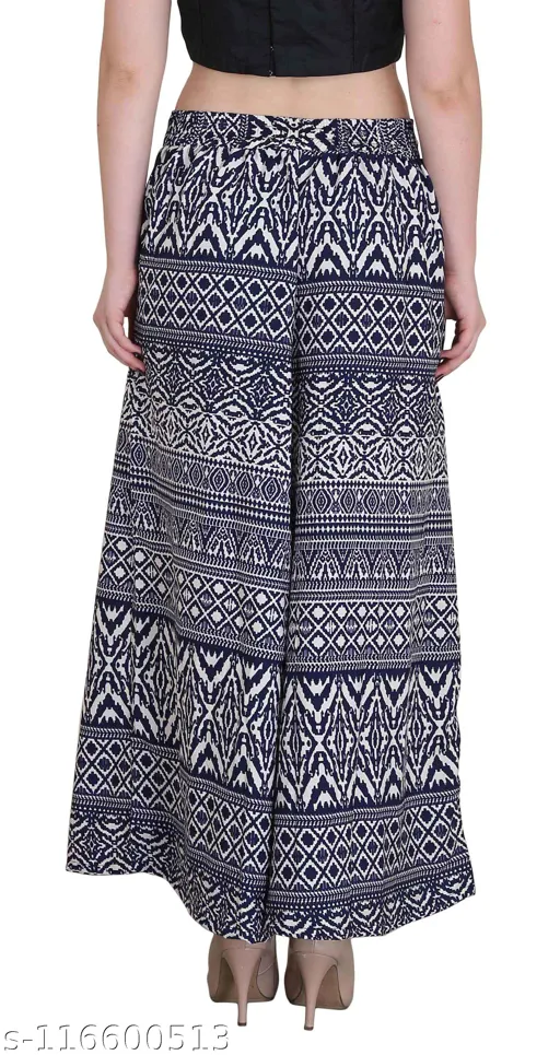 Forest Print Crepe Palazzo