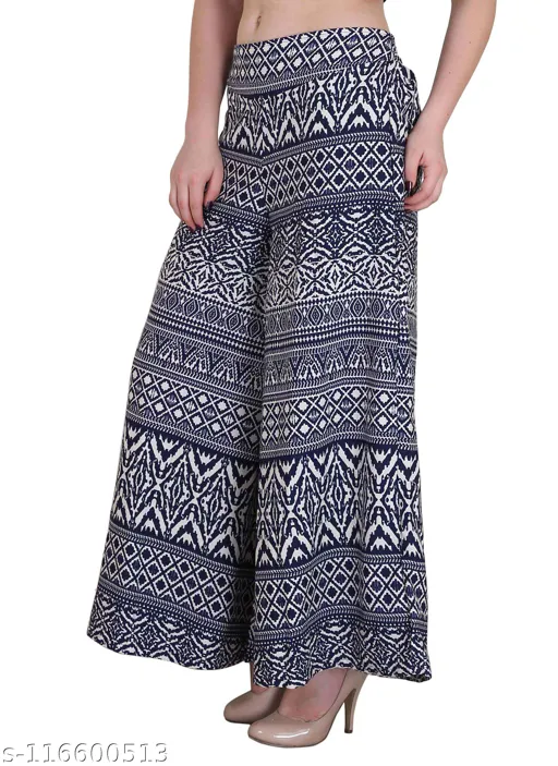 Forest Print Crepe Palazzo