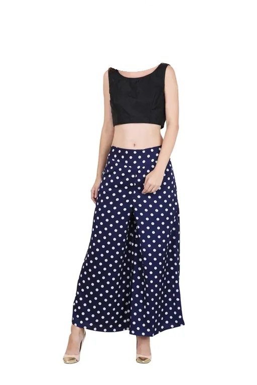 Ladies Polka Dots Crepe Palazzo