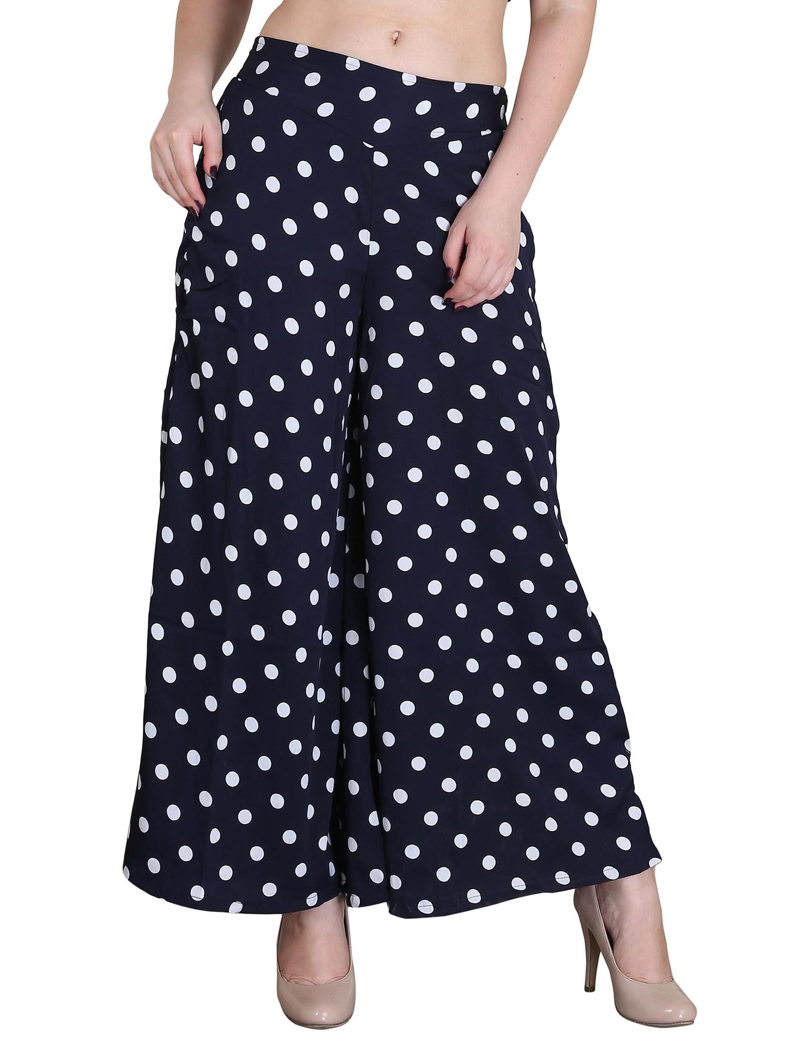 Ladies Polka Dots Crepe Palazzo