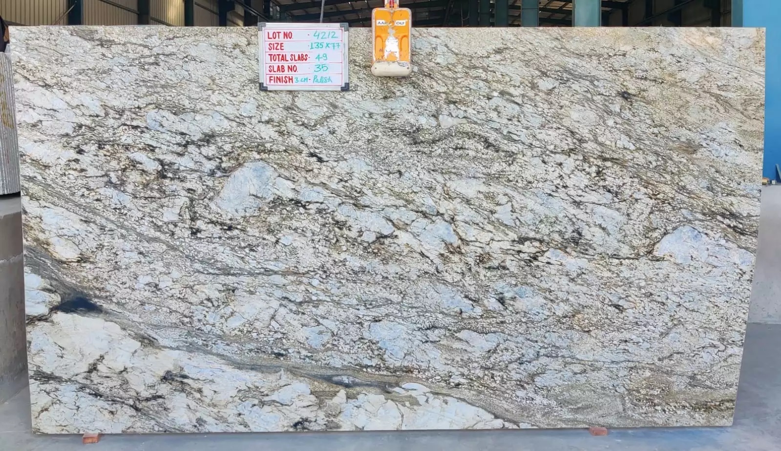 Blue Dunes Granite Polished Slabs - Color: White