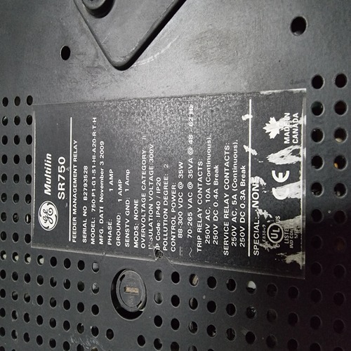 Ge Multilin 750-p1-g1-s1-hi-a20-r-t-h 750 Feeder Management Relay