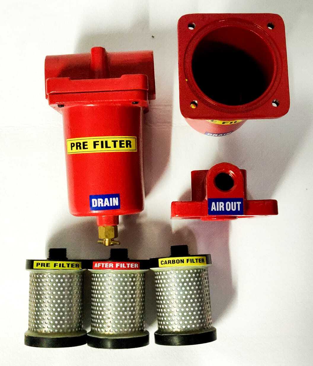 Air Compressor Filter - Casting Material, 8 Inch Height | 1-5 Kg Weight, 12 Working Pressure, 1 Year Warranty, Iso Certified, Simple Installation