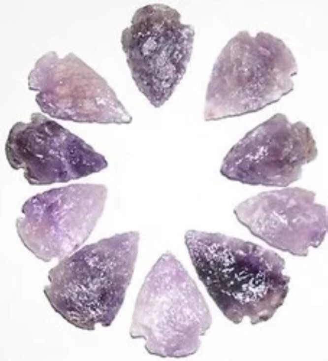 Natural Amethyst Gemstone Crystal Arrowheads - A+ Grade, 2 Inches, Purple Color, 20 Grams Weight | Natural Amethyst Stone Craftsmanship