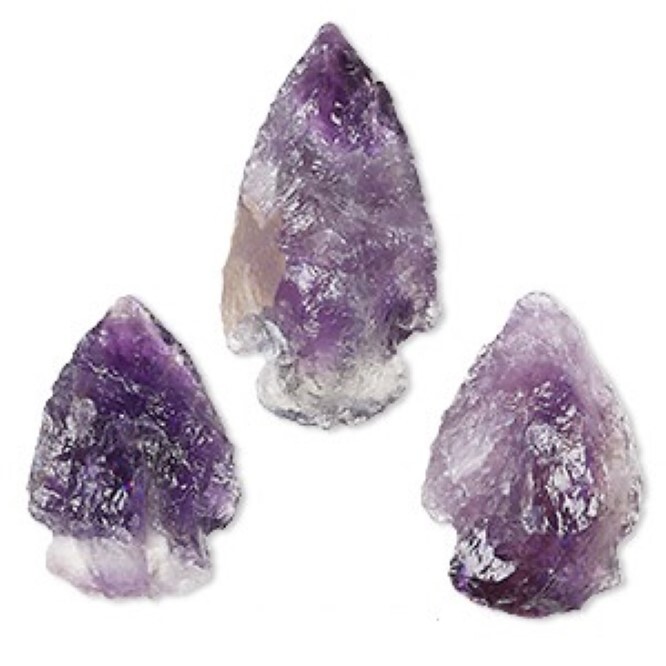 Natural Amethyst Gemstone Crystal Arrowheads - A+ Grade, 2 Inches, Purple Color, 20 Grams Weight | Natural Amethyst Stone Craftsmanship