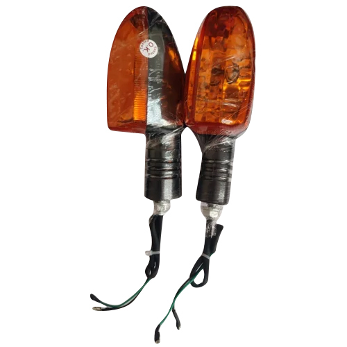 Umax Genuine Motorcycle Indicator Light - Plastic Body, 12 Volt, White Color | Halogen Bulb, Side Indicator For Bike Parcel Box