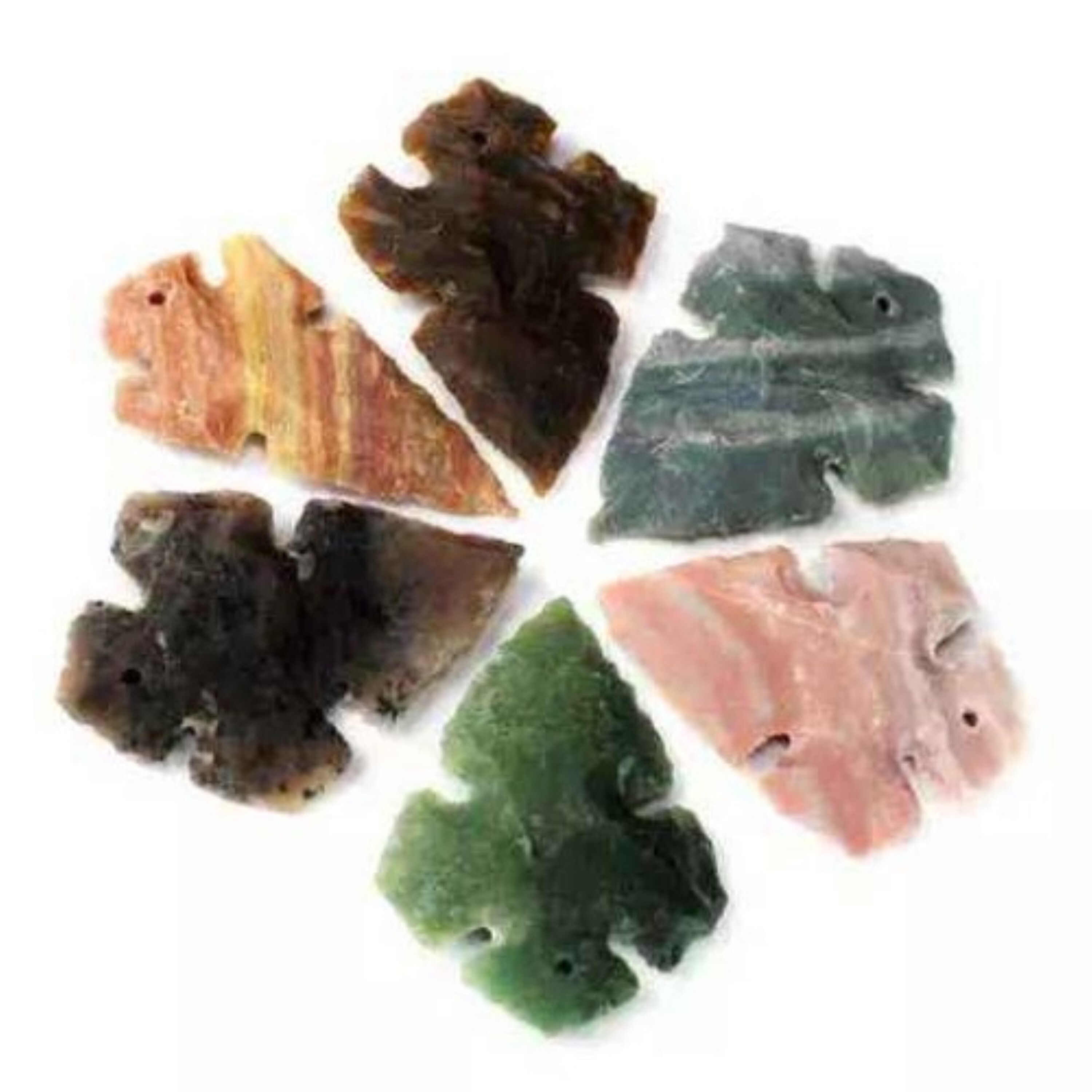 Natural Bulk Agate Gemstone Crystal Arrowheads - Grade: Aaa