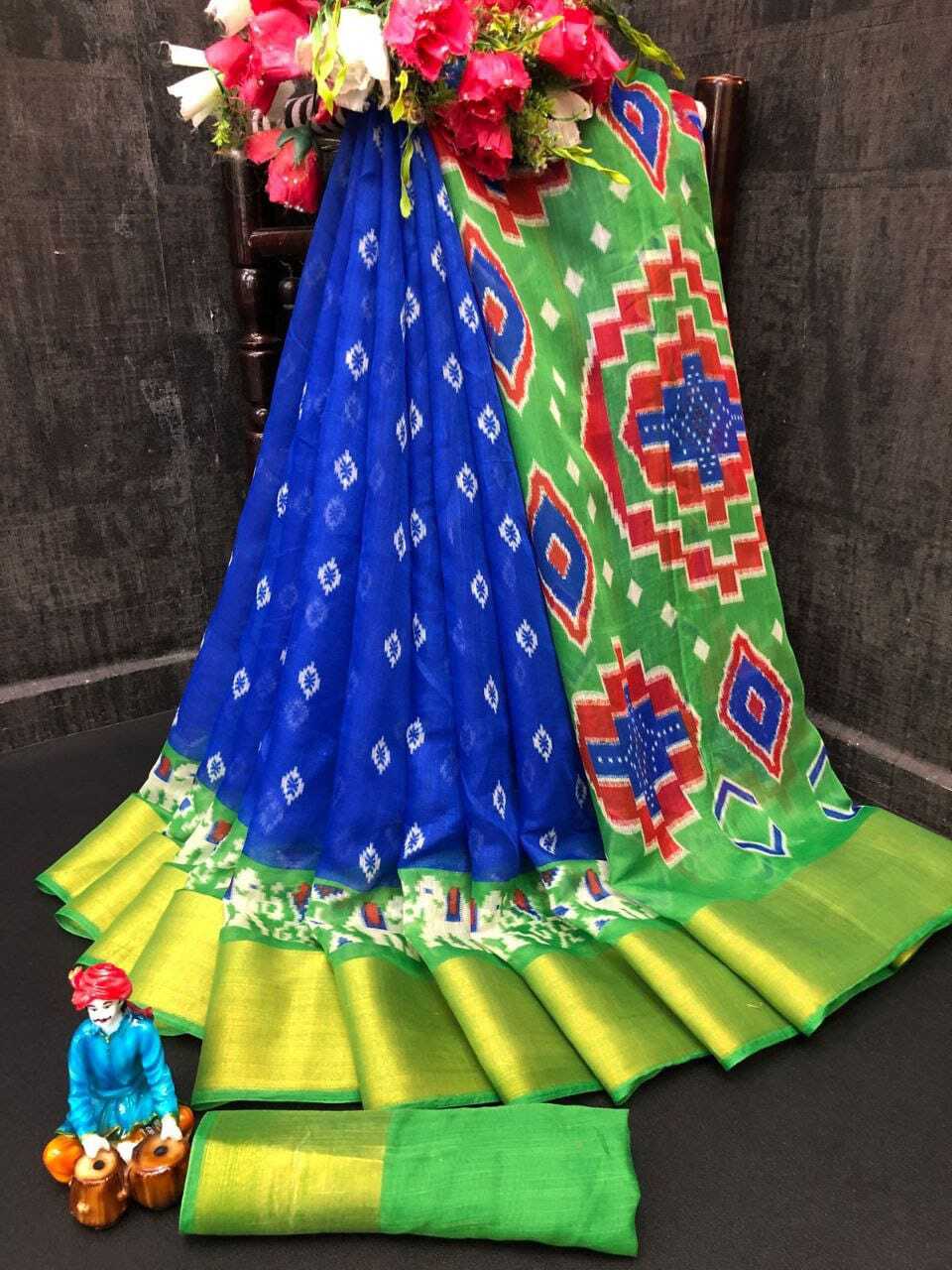 Cotton Saree2 - Cotton, Printed, Running Contrast Blouse | Breathable, Washable, All Season, Ethnic Indian Design With Amazing Border