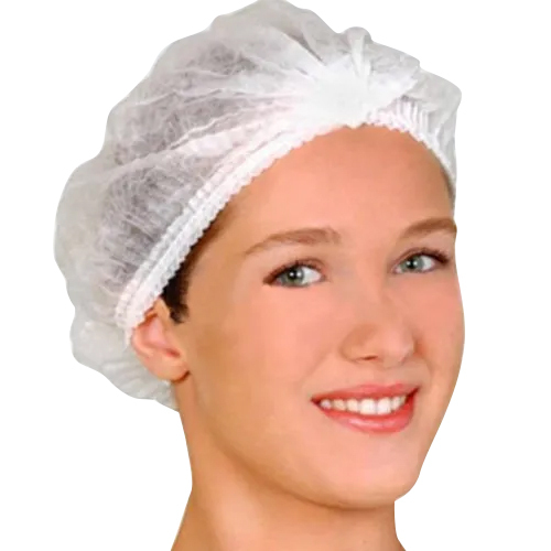 सफेद डिस्पोजेबल गैर बुना हुआ बफ़ेंट कैप