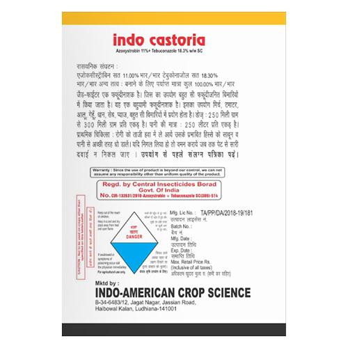 Azoxystrobin And Tebuconazole Systemic Fungicide Application: Commercial