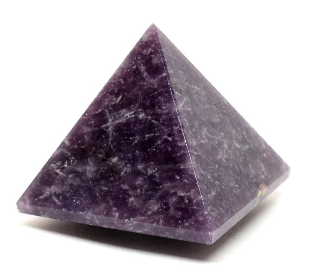 Natural Lepidolite Gemstone Crystal Pyramid - Grade: A+