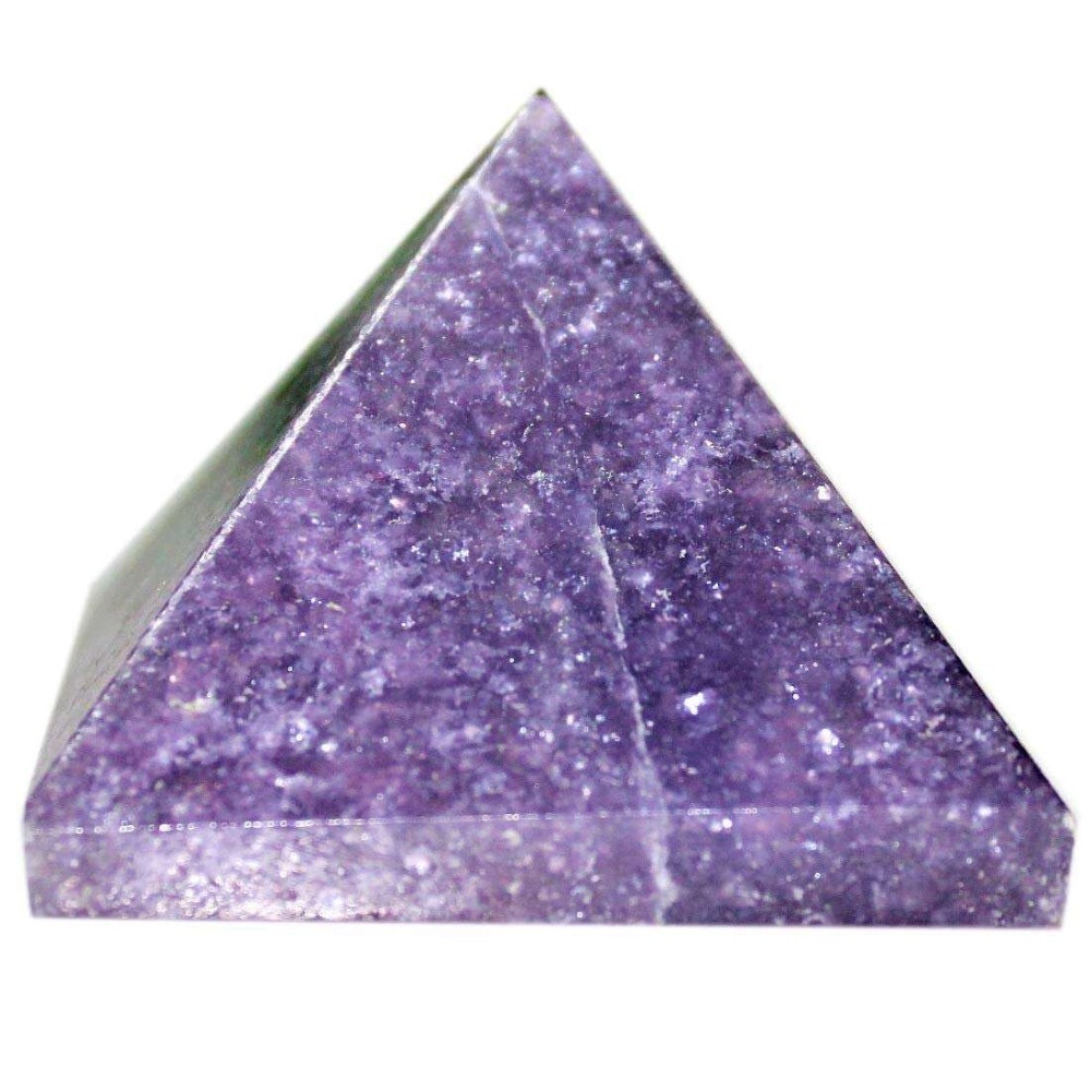 Natural Lepidolite Gemstone Crystal Pyramid - Grade: A+