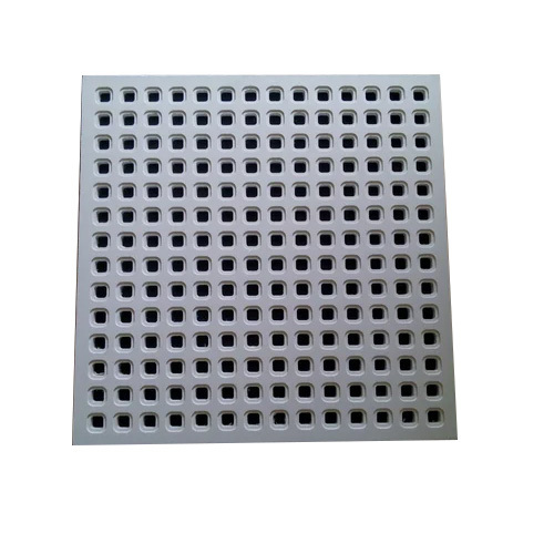 3d Square Grg Perforated Tile - Stainless Steel | Various Sizes Available, Ideal For Industrial Use