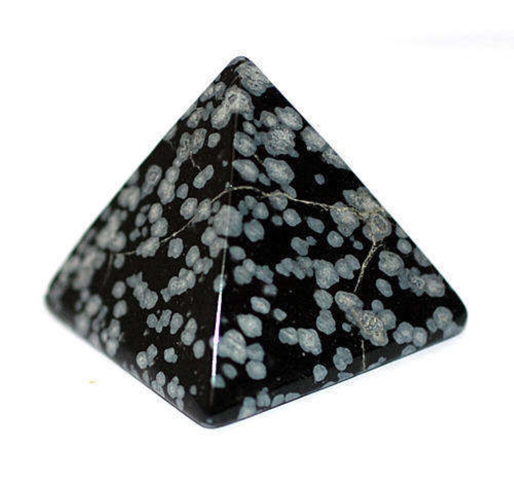 Natural Snow Flake Jasper Gemstone Crystal Pyramid - Grade: A+