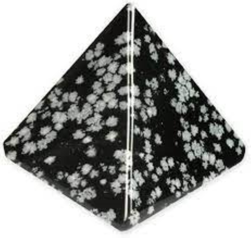 Natural Snow Flake Jasper Gemstone Crystal Pyramid - Grade: A+