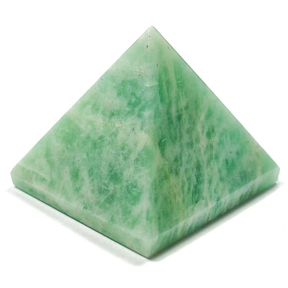 Natural Amazonite Gemstone Crystal Pyramid - 2 Inch, A+ Grade Green Stone, 1 Kg Weight | High-quality Natural Gemstone Decor