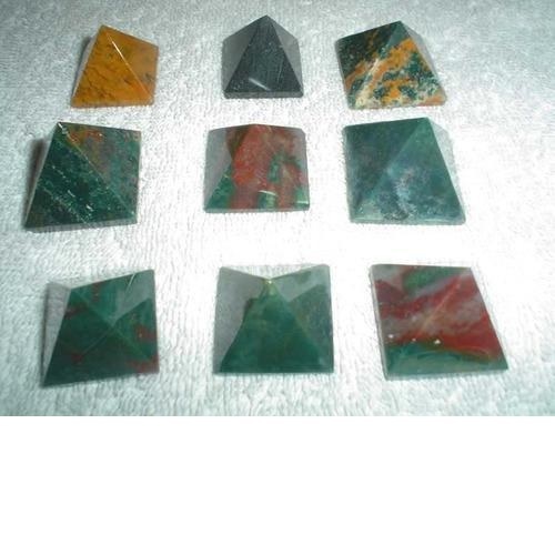 Natural Blood Stone Gemstone Crystal Pyramid - Grade: A+