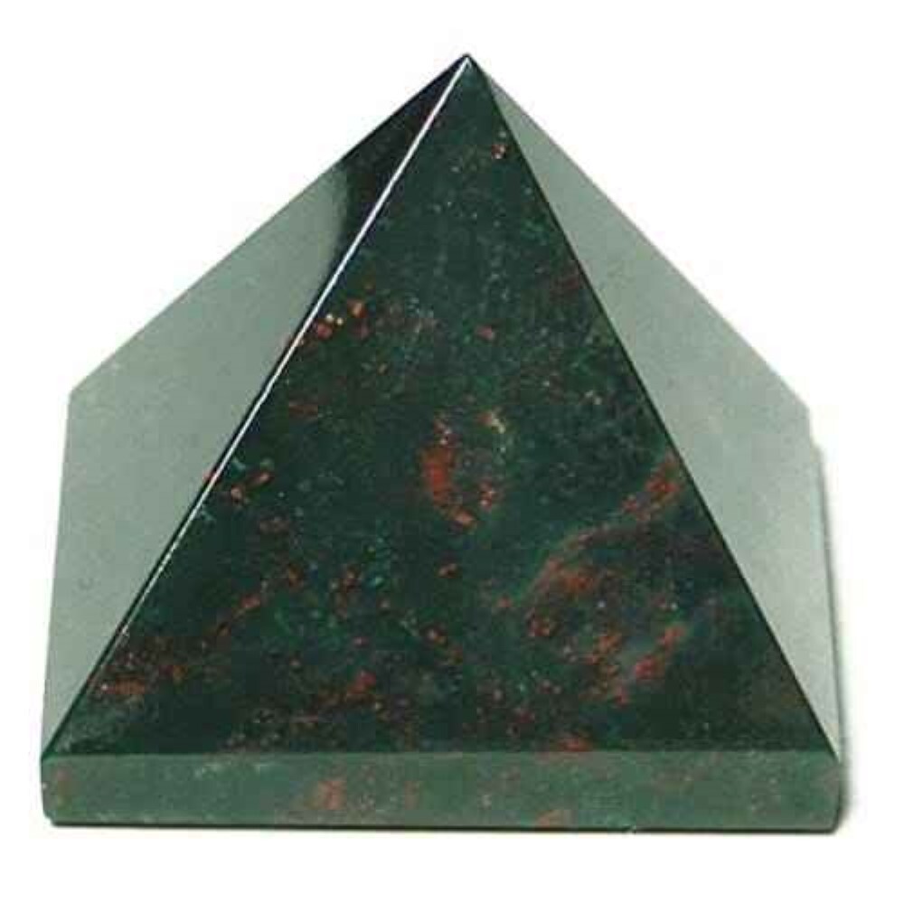 Natural Blood Stone Gemstone Crystal Pyramid - Grade: A+