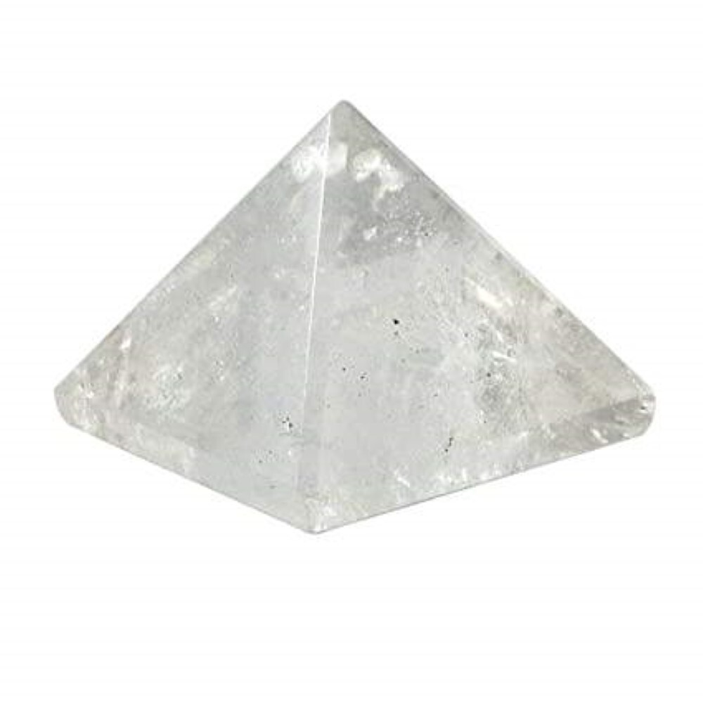 Natural Clear Quartz Gemstone Crystal Pyramid - Grade: A+