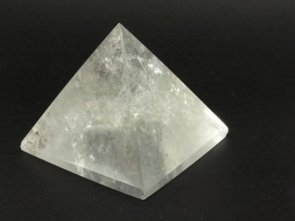 Natural Clear Quartz Gemstone Crystal Pyramid - Grade: A+