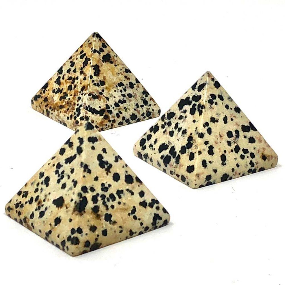 Natural Dalmatian Jasper Gemstone Crystal Pyramid - Grade: A+