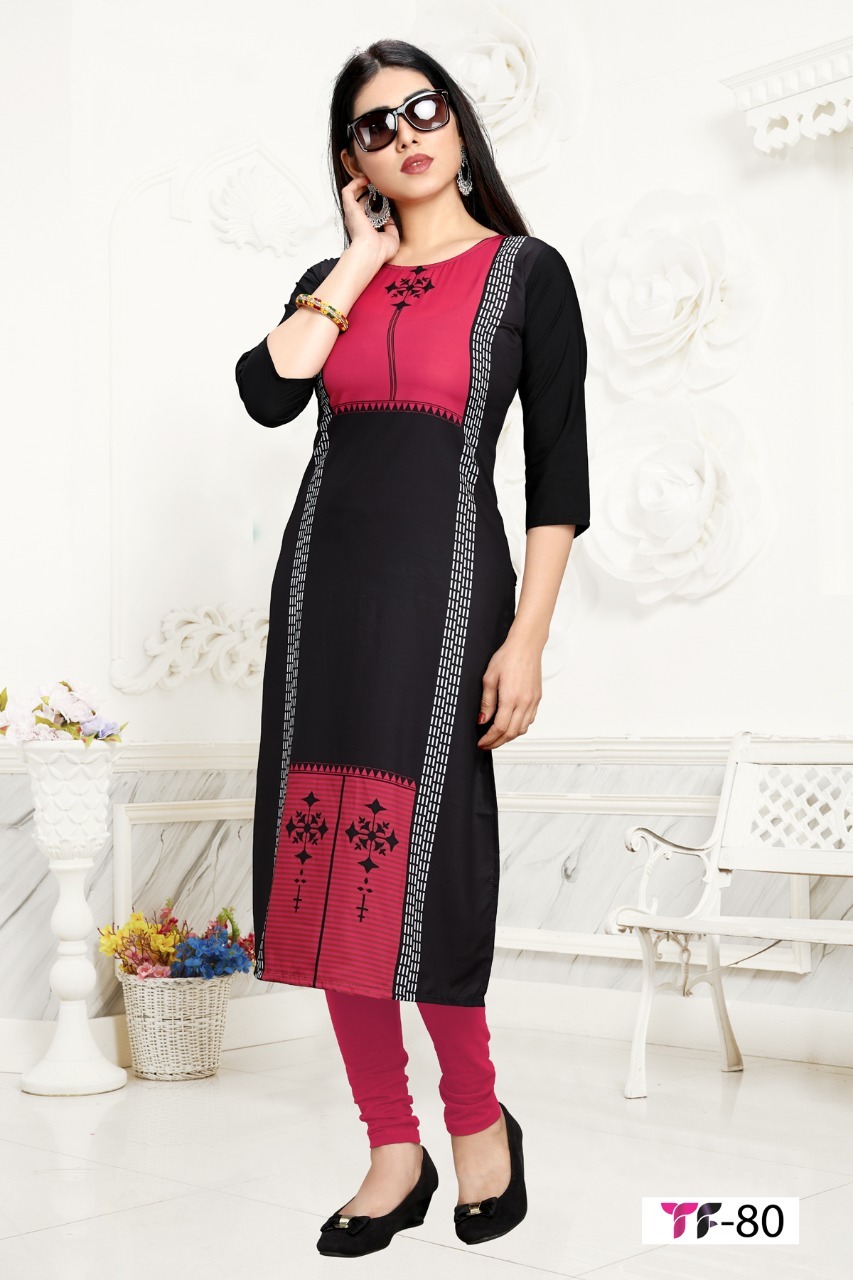 Crepe Kurti - Casual Dress, Full Sleeves, Size M To Xxl, Mix Colors, Printed Design, Breathable & Washable, 50+ Random Designs Available