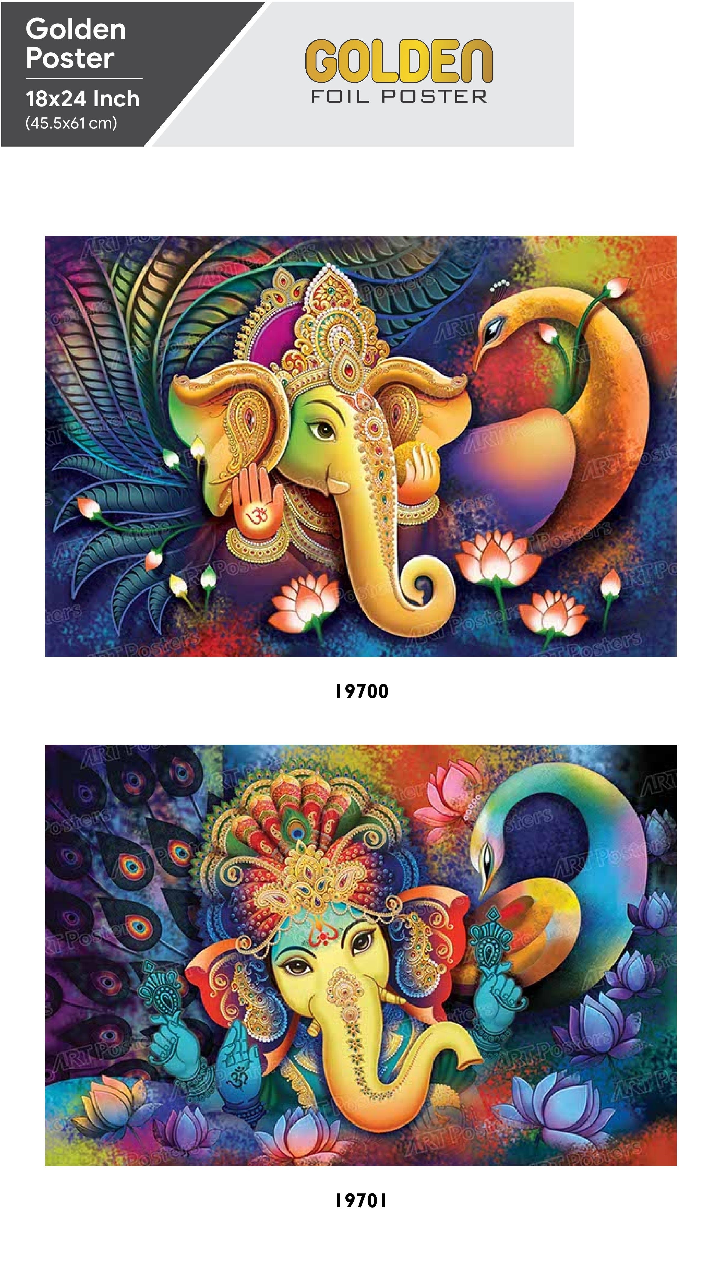 Gold Foil Posters - Color: Multicolour