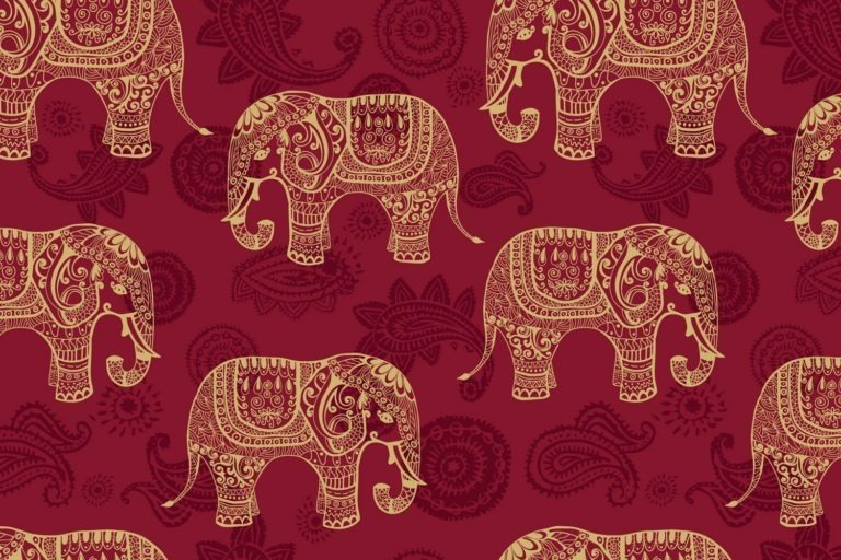 Mughal Print - Non Woven Paper, 57 Sq Ft | Moisture-proof, Waterproof, Personalized For Home, Hotel, Restaurant, And Office Decor