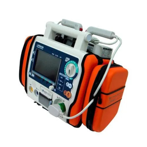 Orange Defibrillator Machine