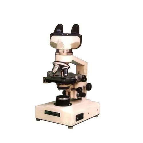 Binocular Microscope - Stainless Steel, 210 Voltage | White Finish, Adjustable Eyepieces, Led Lighting For Enhanced Specimen Visualization