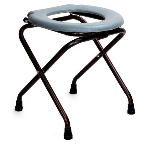 Black Portable Commode Stool