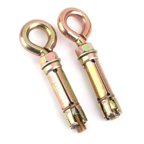 Eye Hook Type Anchor Bolt - Stainless Steel, Polished Finish | Long Life Service for Industrial Applications
