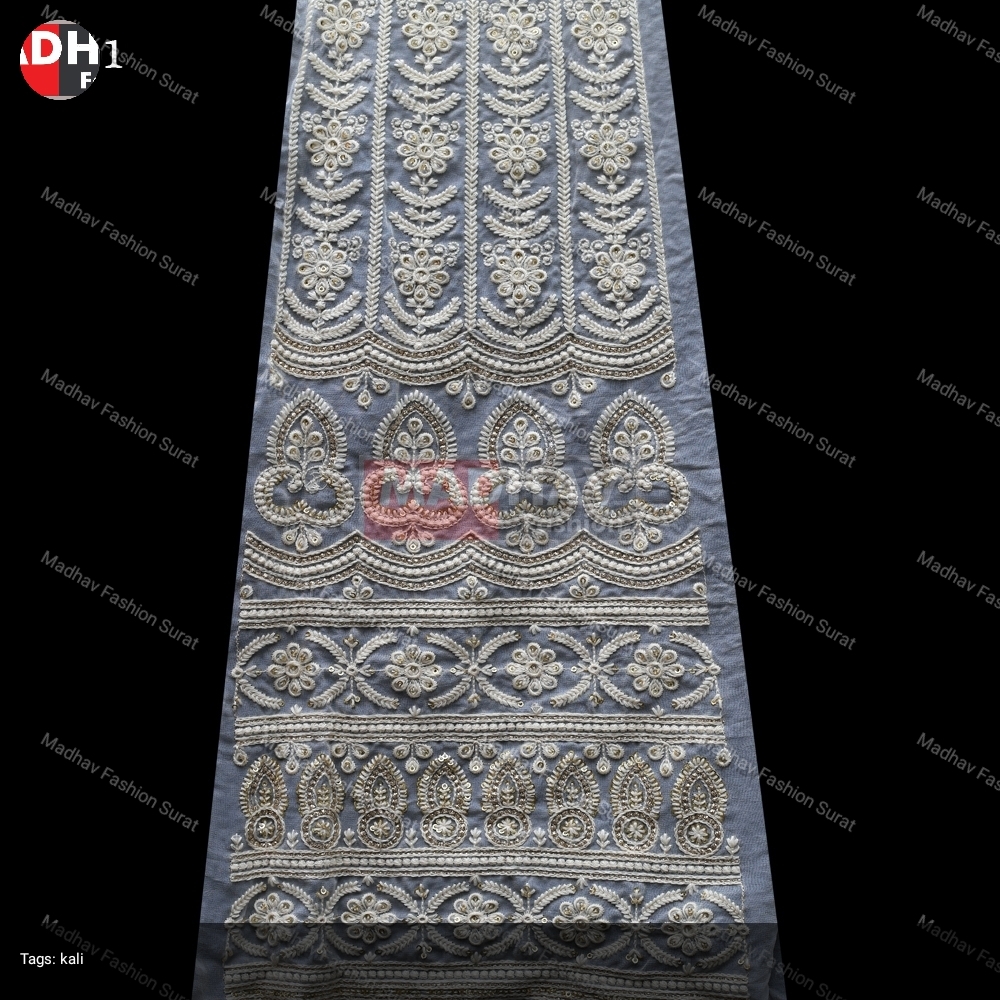 Sequine Embroidery - Color: White