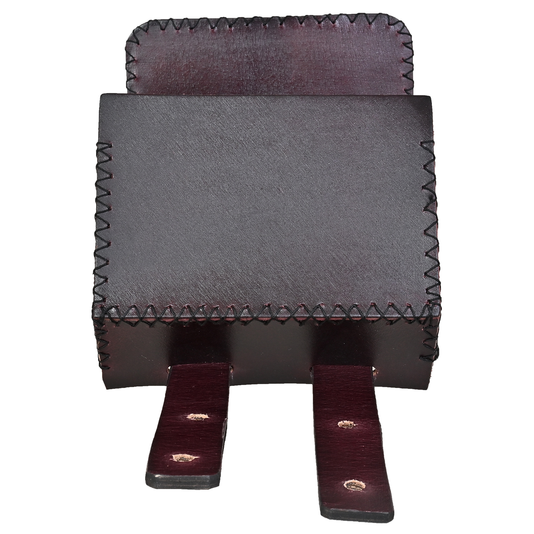 Birdhouse - 16.5x16x2.6 Cm | Leather, Vegan Leather, Synthetic Leather, Handcrafted Design, Bordo Brown Finish, Perfect For Small Birds