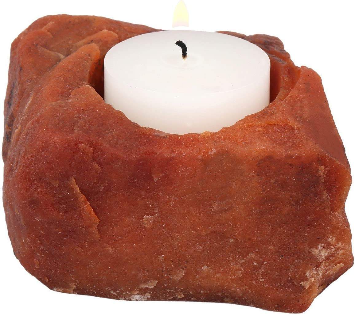 Natural Red Aventurine Gemstone Candle Holder Stand Irregular Shape - Grade: A+