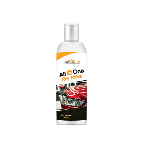 All In One Pro Polish - 100ml Liquid | Silicon Free, Water-based, Superior Gloss Finish, Ideal For Cars And Bikes