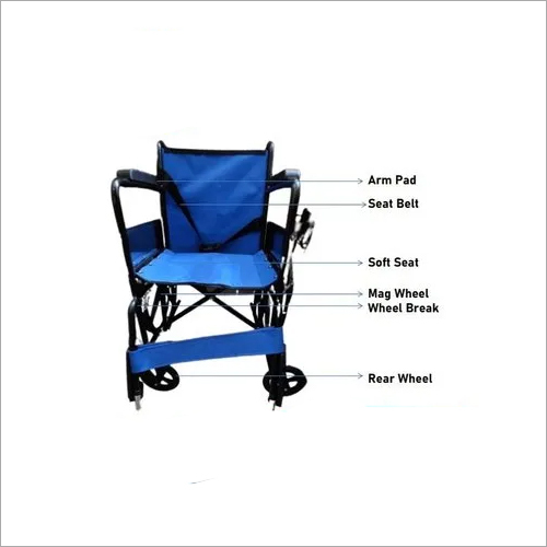 Folding Wheelchair - Material: Steel