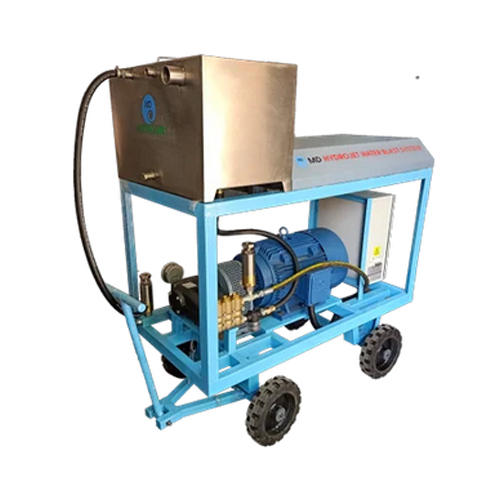High Pressure Water Blasting Machine - Electric Motor, Various Sizes Available, Blue | Ideal For Industrial Usage
