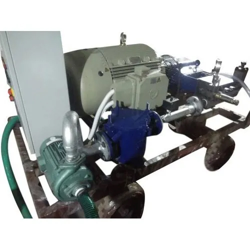 Stainless Steel Hydro Jetting Machine - Electric Powered | New Industrial Disinfecting Device, Blue Metal Finish