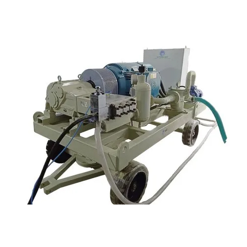 Stainless Steel Hydro Jetting Machine - Electric Powered | New Industrial Disinfecting Device, Blue Metal Finish
