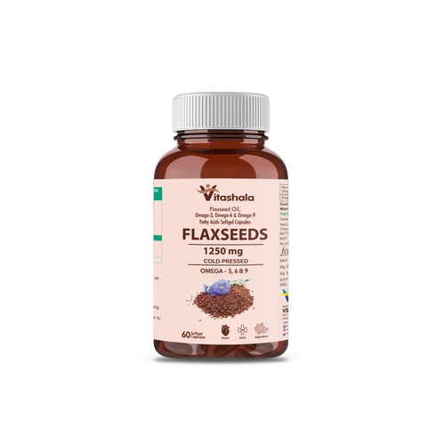 विटाशला फ्लैक्ससीड कैप्सूल हेल्थ सप्लीमेंट्स