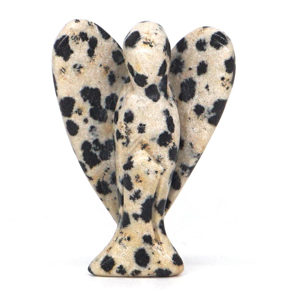 Natural Black Rutilated Quartz Gemstone Angel - Material: Agate Size: 38mm Color: Black Weight: 100g Shape: Princess Cut