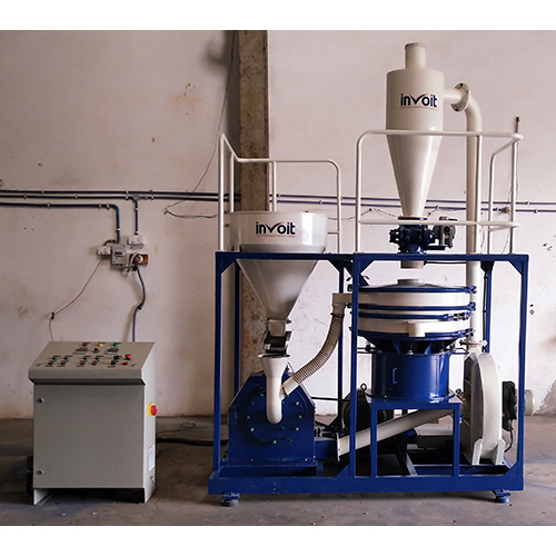 Pulverizer Machine - Metal, Electric Power Source | Blue and White, High Performance for Grinding Spices and Dehydrating Fruits & Vegetables