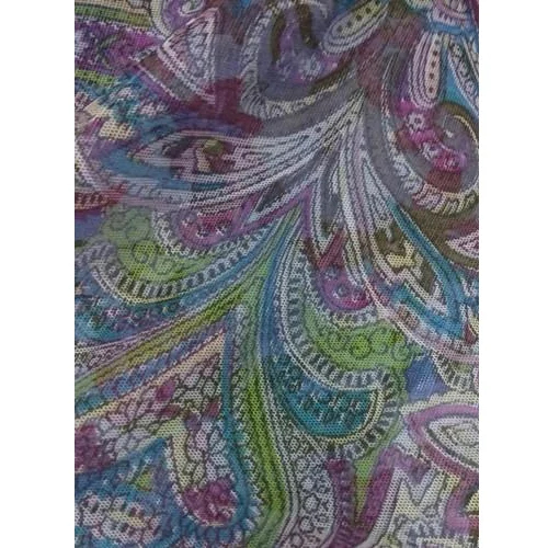 वॉशेबल प्रिंटेड मेश फैब्रिक