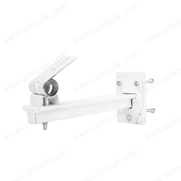 Cctv Camera Stand For Glass - High Quality Steel, 80x200 Mm, White | Mini Camera Compatible, Weather Resistant, Organizes Cable & Connector
