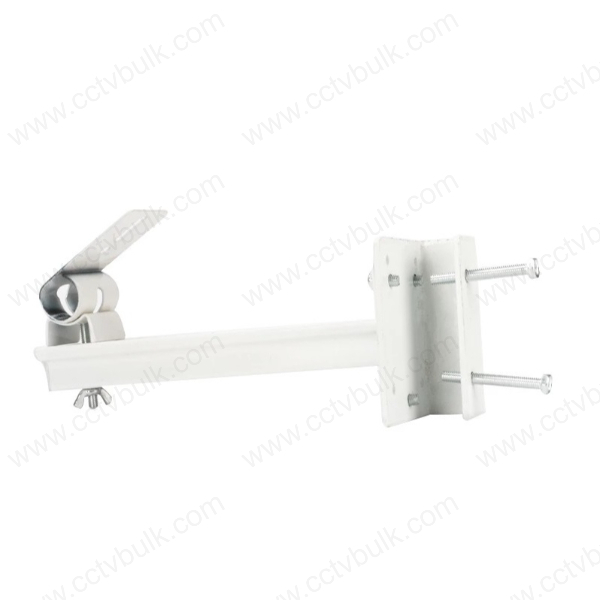 Cctv Camera Stand For Glass - High Quality Steel, 80x200 Mm, White | Mini Camera Compatible, Weather Resistant, Organizes Cable & Connector